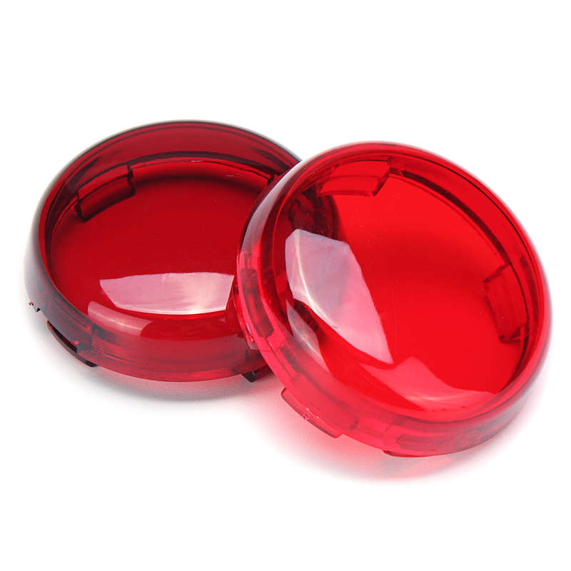 2pcs Red Motorcycle Turn Signal Lights Lens Cover For Harley Davidson Dyna Sportster