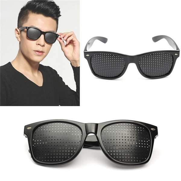 Anti Fatigue Eyesight Vision Improve Pin Holes Stenopeic Pinhole Glasses Eye Care Sun Glassess