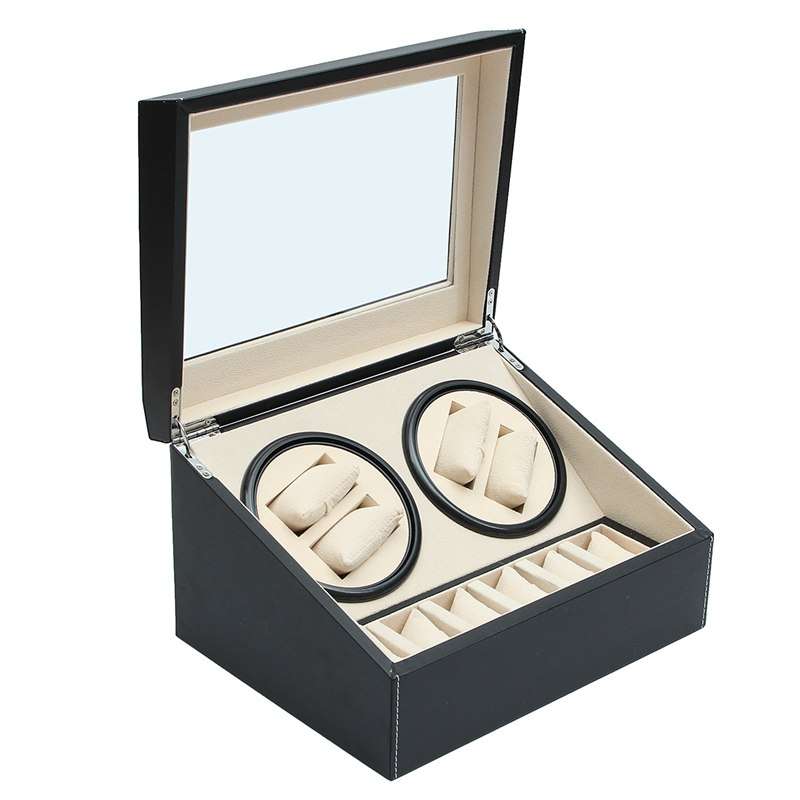 Luxury PU Leather Automatic 4+6 Watch Display Box