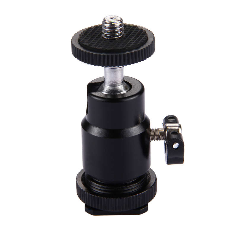 PULUZ PU211 Cold Shoe Tripod Head Mount Adapter Tripod Screw Head with Lock for DSLR Camera