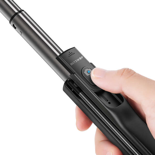 Bluetooth Tripod Selfie Stick With LED Fill Light - Blitzwolf BW-BS8 Extendable
