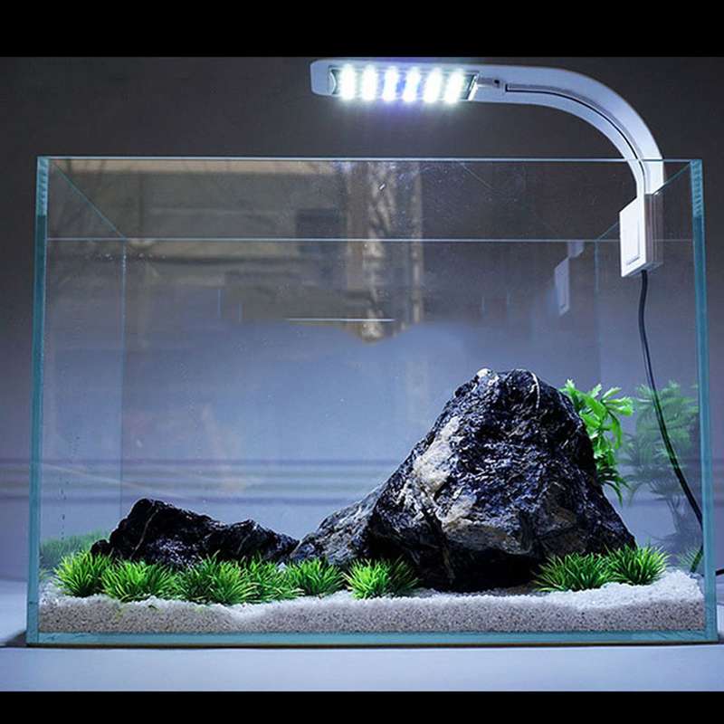 10W 5730 24 LED Aquarium Light Clip Fish Tank Lamp White:Blue 5:1 AC220V - 0.10kg