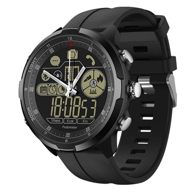 Zeblaze VIBE 4 HYBRID 1.24` All-day Activity 50ATM Call Social Message Reminder 24... (COLOR: BLACK)