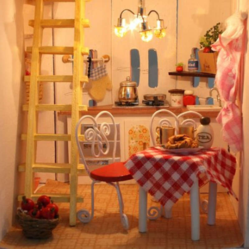 Large Wooden Kids Doll House Barbie Kit Girls Play Dollhouse Mansion Furniture