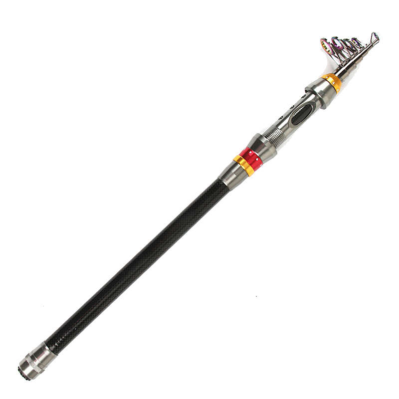 ZANLURE 1.8-3.6m Carbon Fiber Telescopic Fishing Rod Mini Portable Spinning Rod Se... (LENGTH: 1.8M)