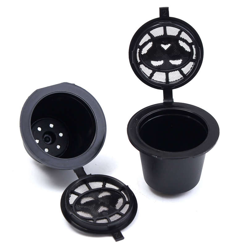6 Pack Reusable Capsules Refillable Pods With Brush Spoon For Nespresso Coffee Machines