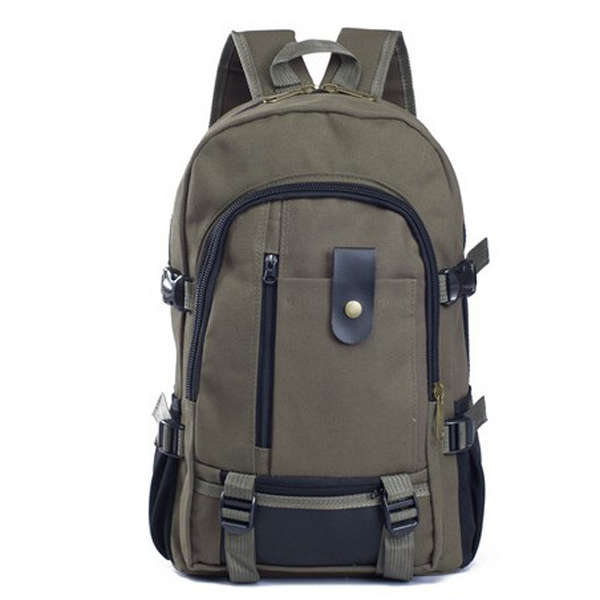 Men Outdoor Trendy Canvas Travel Backpack (COLOR: ARMYGREEN)