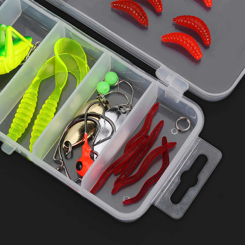 24/72/83Pcs/Set Soft Hard Fishing Lure With Box Set Small Lure Bass Crank Bait Hooks Kit