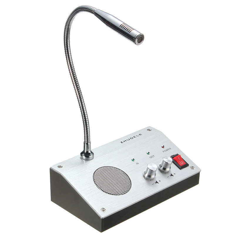 Bank/Office/Store/Station Window Dual Way Counter Intercom Interphone System
