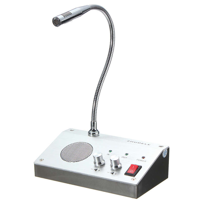 Bank/Office/Store/Station Window Dual Way Counter Intercom Interphone System