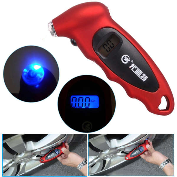LCD Digital Tire Tyre Air Pressure Gauge Measurement Tool For Car Motorcycle Truck
