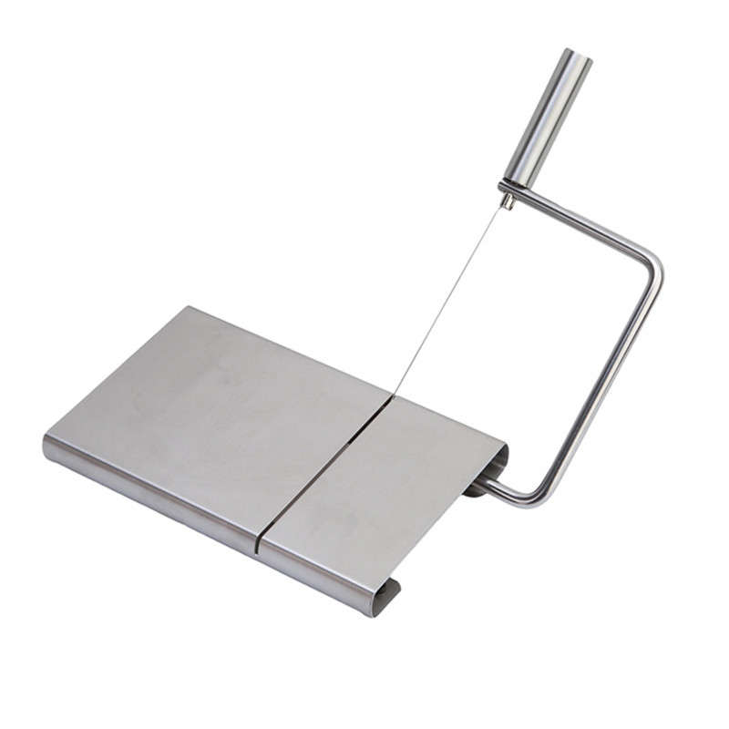 KCASA Stainless Steel Wire Cheese Slicer Butter Cutter Knife with Cheese Board Making Dessert Blade