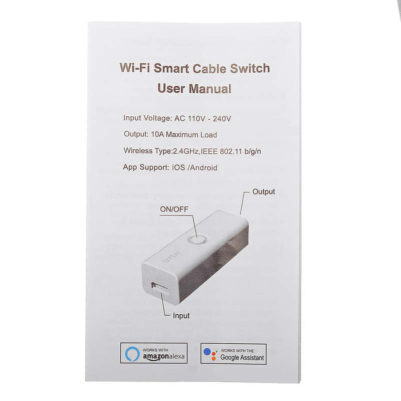 Lombex AC110-240V 10A WiFi Voice Control Timing Smart Light Switch Work with Alexa Google Assistant