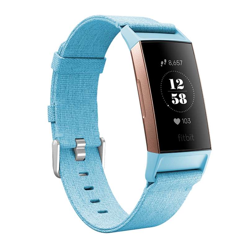 Bakeey Canvas Nylon Denim Replacement Watch Band Strap for Sport Smart Watch Fitbit Charge 3