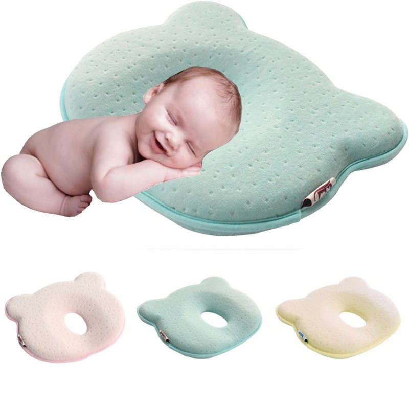 Baby Pillow Infant Toddler Sleep Positioner Anti Roll Cushion Flat Head Prot