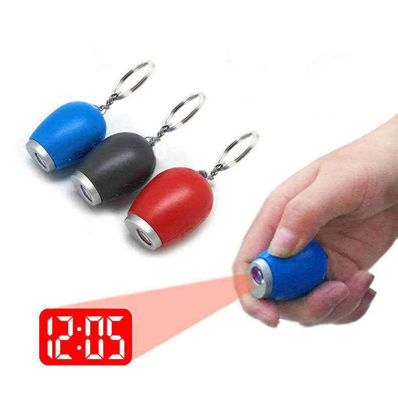 VST CL-001 Electronic Mini Portable Digital LED Projection Time Clock  with Keyring for Kid's Birthd