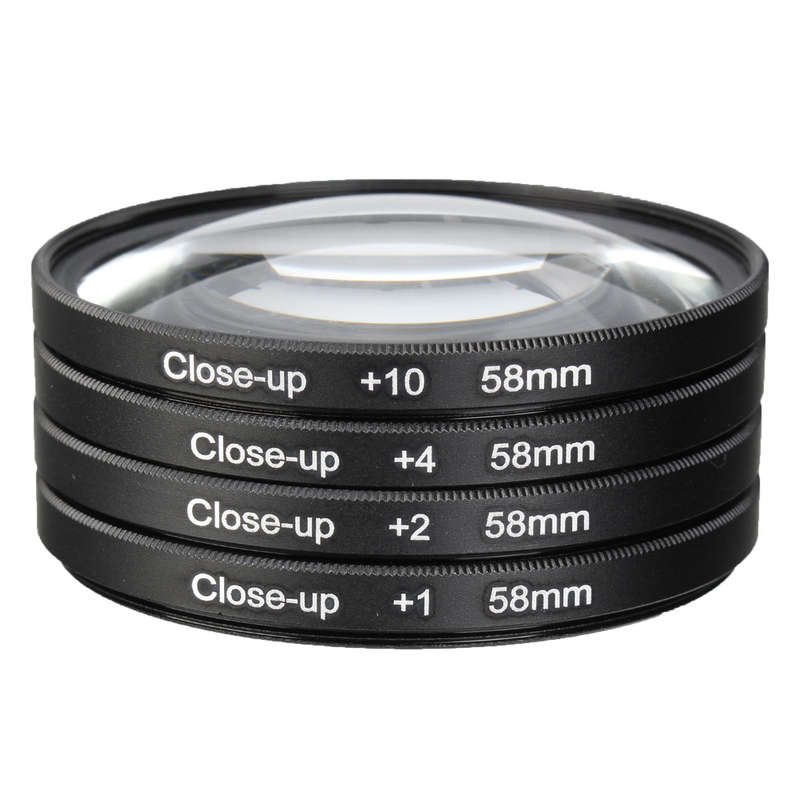 Canon 58mm Macro Close Up Filter Lens Kit +1 +2 +4 +10 for Canon