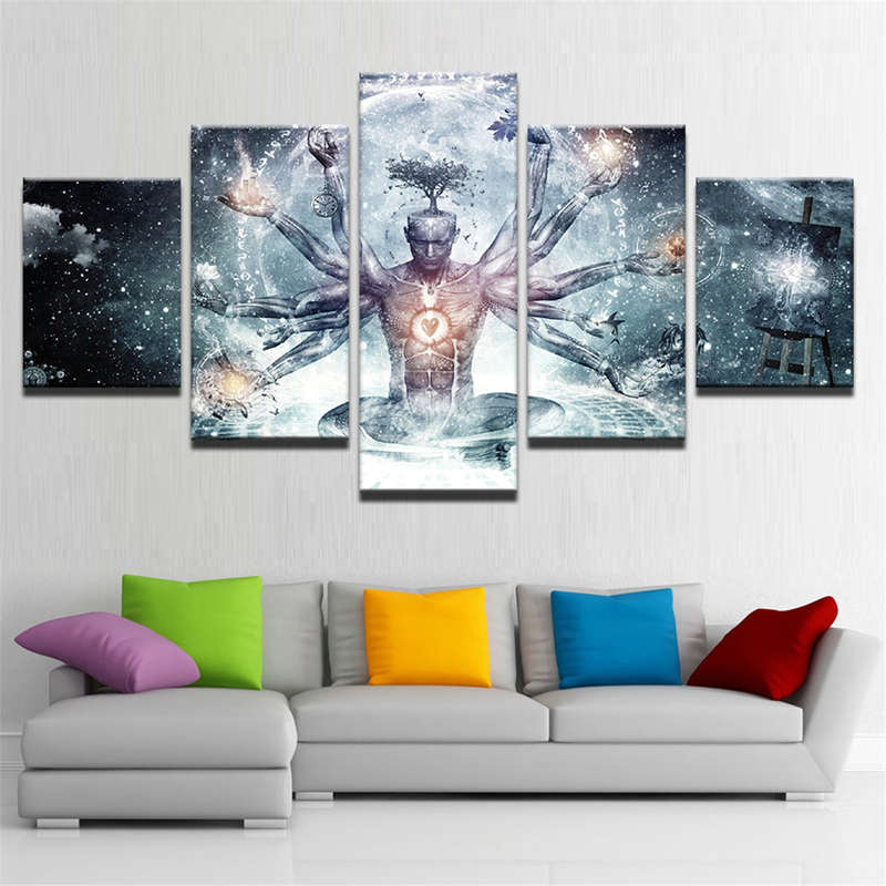 Unframed Thousand Hands Of Wise Men Modern Art Canvas Paintings Home Wall De