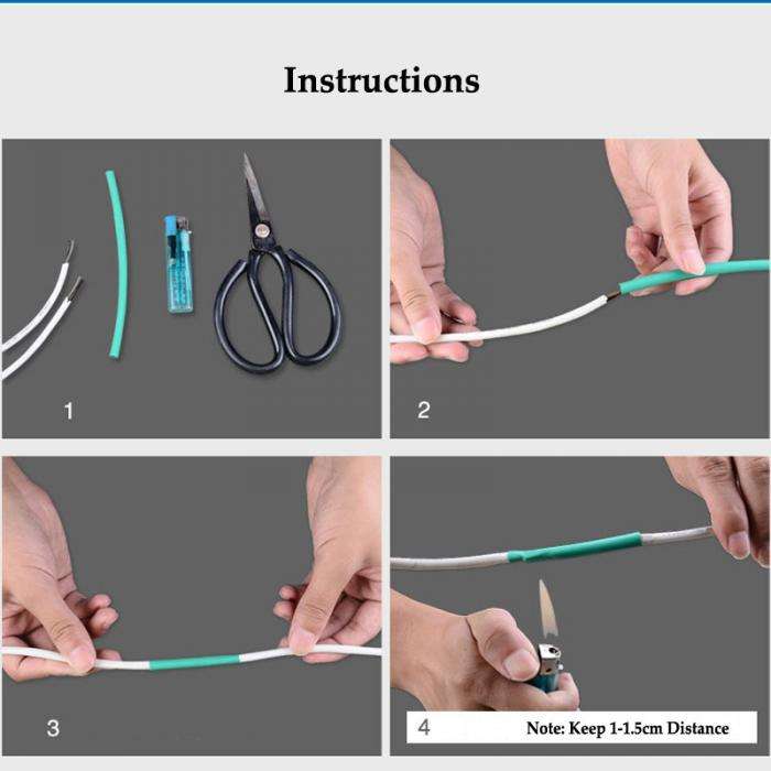 164Pcs Polyolefin Shrinking Assorted Heat Shrink Tube Wire Cable Insulated S
