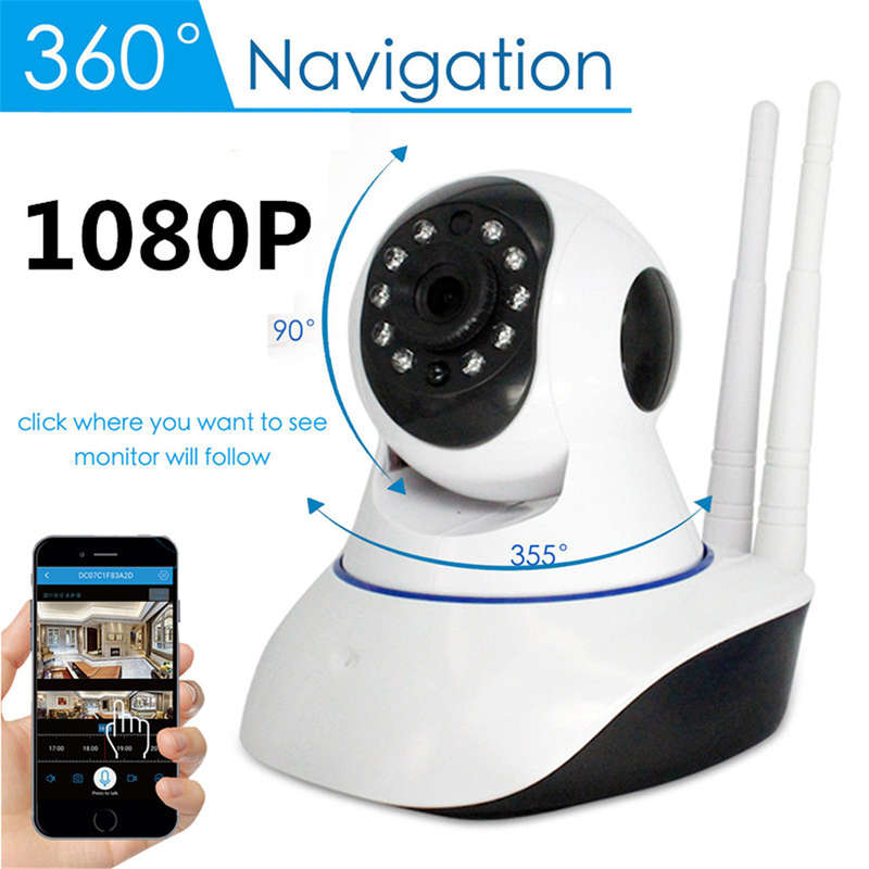 1080P 360 Panoramic Wireless Wifi Security IP Camera Monitor Night Vision CCTV - 0.35kg