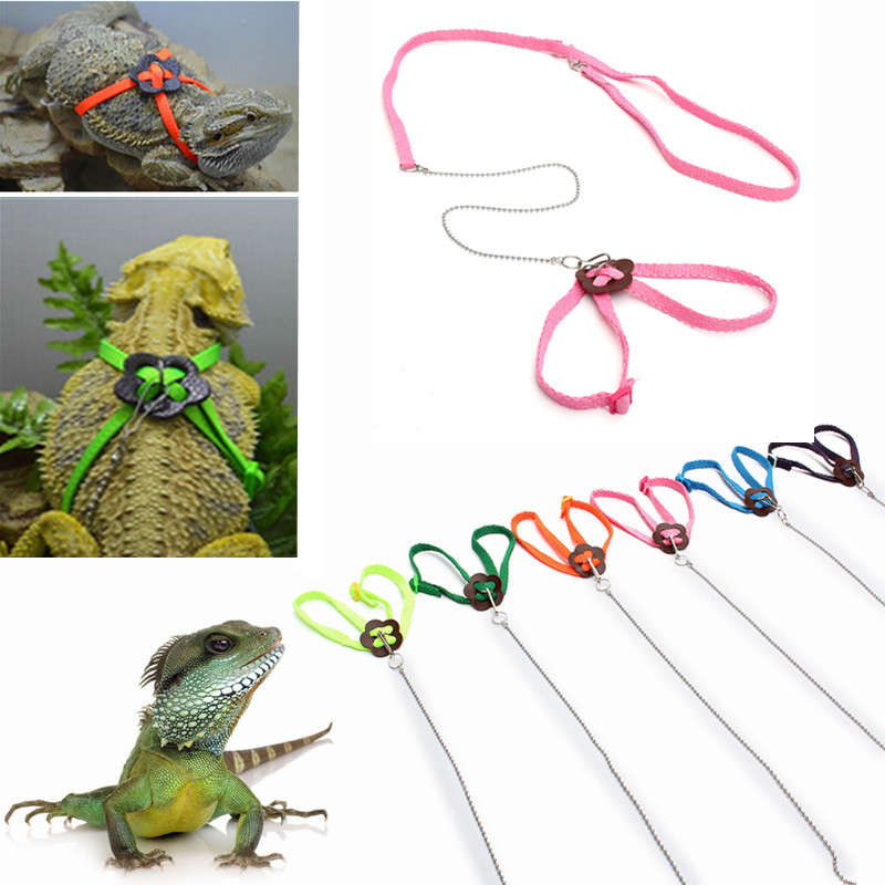 Adjustable Multicolor Soft Fashion Pet Reptile Birds Lizard Harness Leashes