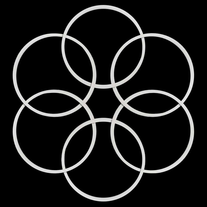 White Seal Rubber O-Ring Gaskets Replacement For Magic Bullet Blender