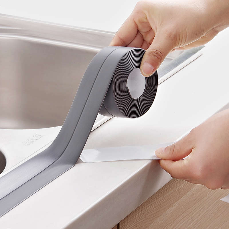 Honana 3.8cm x 320cm Kitchen Bathroom Self Adhesive Wall Seal Ring Tape Waterproof