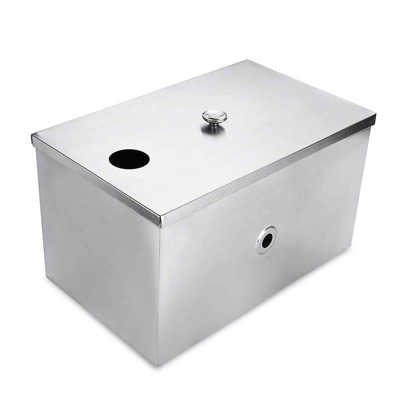 5GPM Stainless Steel Grease Trap Interceptor Set Restaurant For Kitchen Wastewater