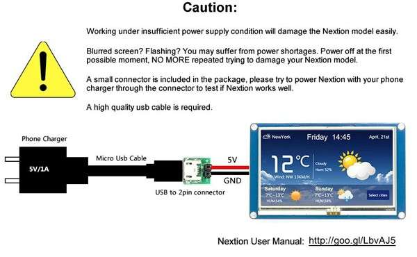 Nextion NX4832T035 3.5 Inch 480x320 HMI TFT LCD Touch Display Module Resistive Touch Screen - 0.08kg