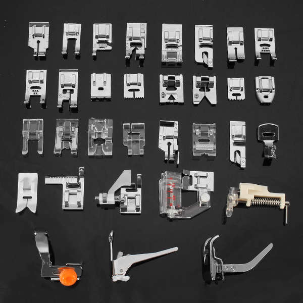 32pcs Home Sewing Machine Parts Presser Foot Feet Sew Accessories for Brother Janome Yokoyama Juki S