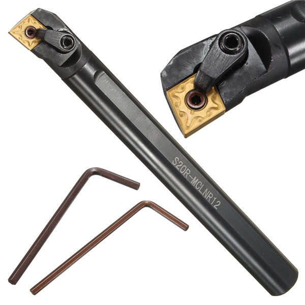 S20R-MCLNR12 20x200mm Lathe Turning Tool Holder with CNMG1204 Insert and Wrench