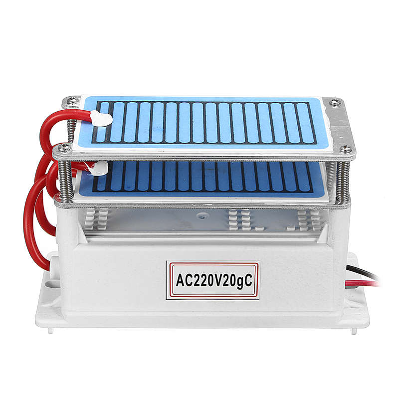 Ozone Generator 220V 20G/H Double Ceramic Plate Ozonizer Water Disinfection Treatment Air Purifier
