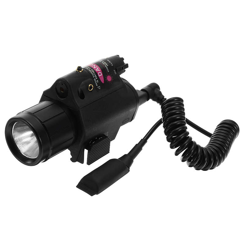Red Laser Sight Dot Scope 3W LED Flashlight Combo Tactical Picatinny 20mm Rail Mount