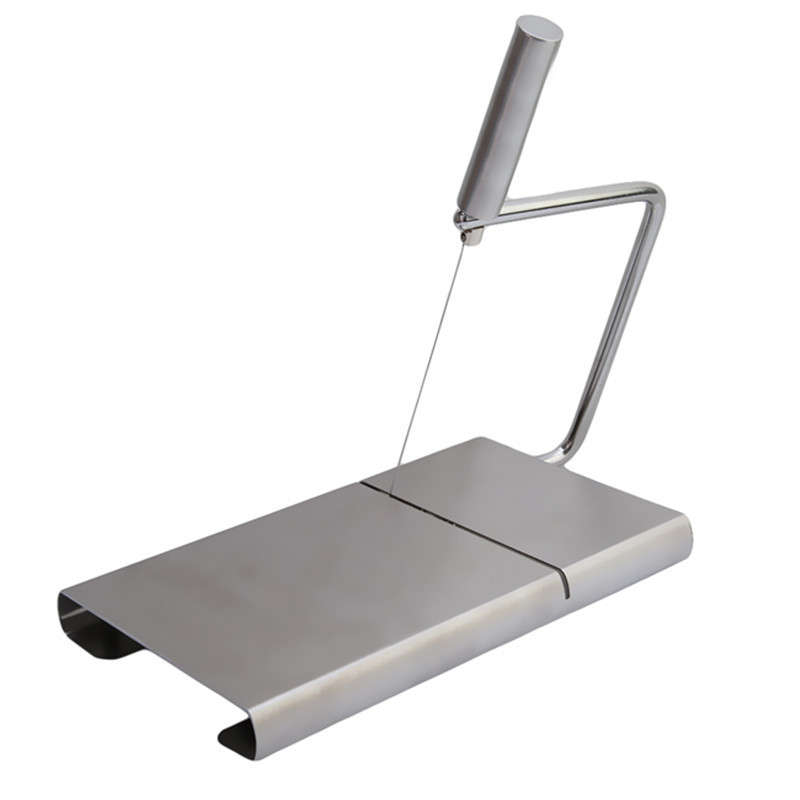 KCASA Stainless Steel Wire Cheese Slicer Butter Cutter Knife with Cheese Board Making Dessert Blade