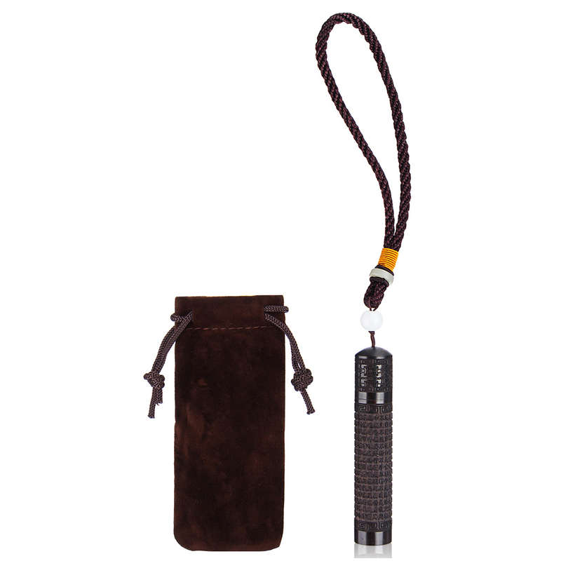 Snuff Bottle Spoon Bullet Ebony Portable Vial Fragrance Toothpick Case Container