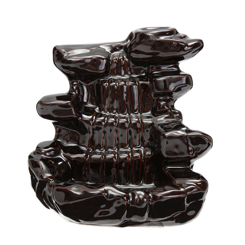 Backflow Incense Cone Burner Stick Holder Mountain Stone Waterfall Fragrance Fragrant Censer Decor