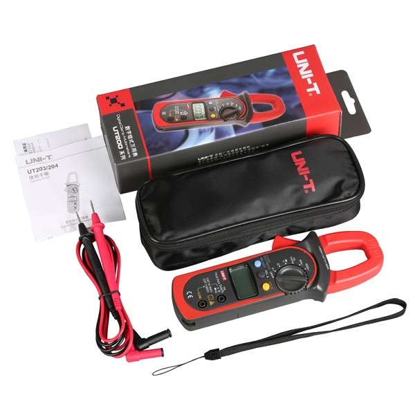 UNI-T UT203 Digital Clamp Multimeter DC AC Current Voltmeter Tester