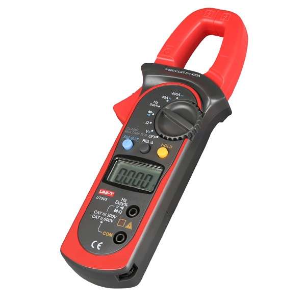 UNI-T UT203 Digital Clamp Multimeter DC AC Current Voltmeter Tester