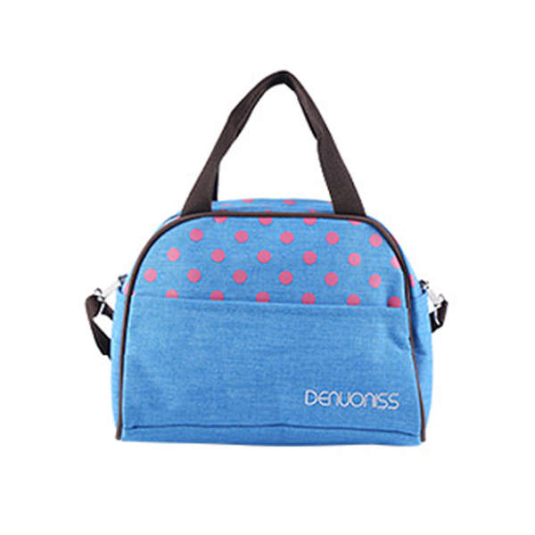 Woman Lady Large Capacity Insulated Cooler Lunch Tote Bag Travel Picnic Food Storag... (COLOR: BLUE)