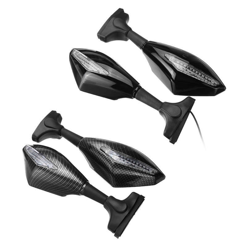 Motorcycle Rearview Mirrors With LED Turn Signal Light For KAWASAKI NINJA 65