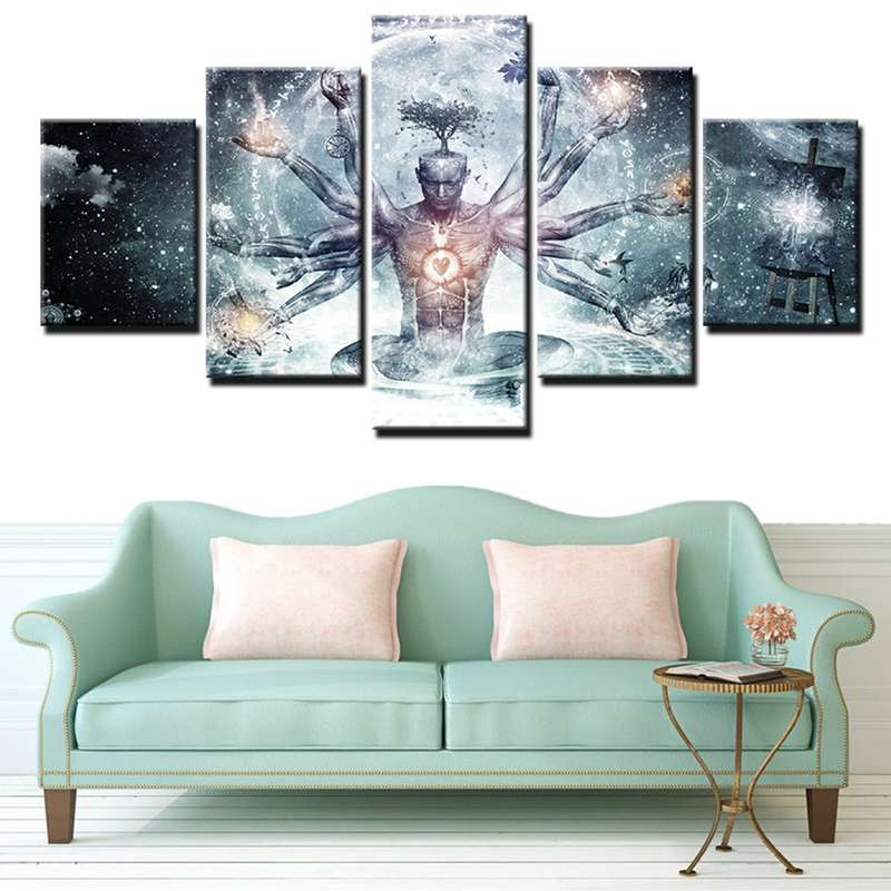 Unframed Thousand Hands Of Wise Men Modern Art Canvas Paintings Home Wall De