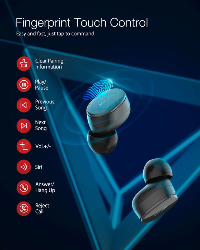 BlitzWolf® AIRAUX AA-UM4 Mini True Wireless Earbuds Stereo Earphone bluetooth 5.0 HiFi Breath Light Headphones with Portable Charging Box