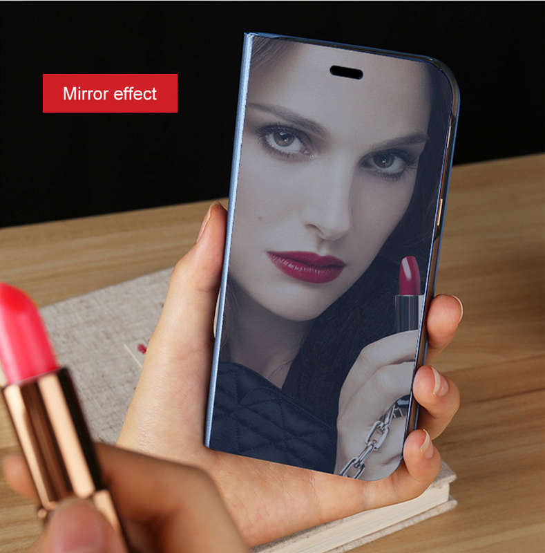 Bakeey Flip Smart Sleep Mirror Window View Bracket Protective Case For Xiaomi Redmi Note 6 Pro -