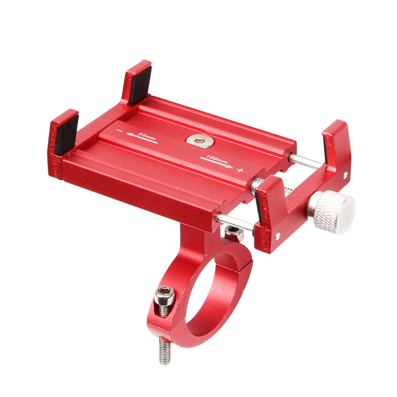 3.5-6.2inch Aluminum Motorcycle Bike Bicycle Holder Mount Handlebar For Cell Phone (COLOR: RED)