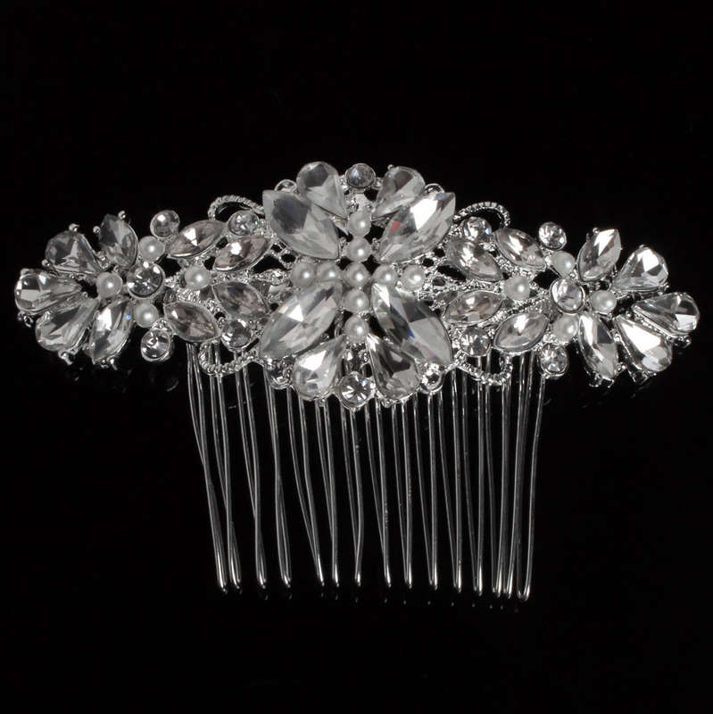 Bride Wedding Artificial Crystal Rhinestone Hair Clip Comb Hairpin Bridal Headpiece