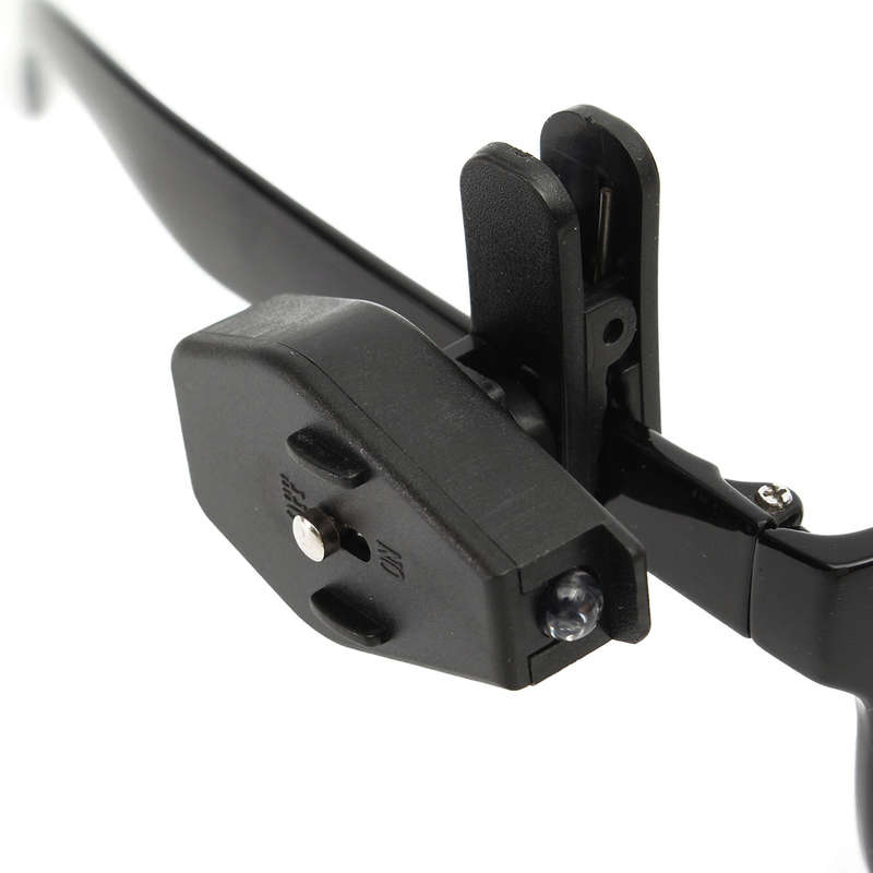 Universal Flexible Eyeglasses Mini LED Clip On Light Reading Glasses Repair Lamp