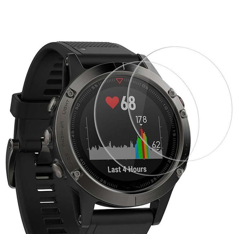 Garmin Fenix 5 Watch Transparent Tempered Glass Screen Protector Film Guard x3