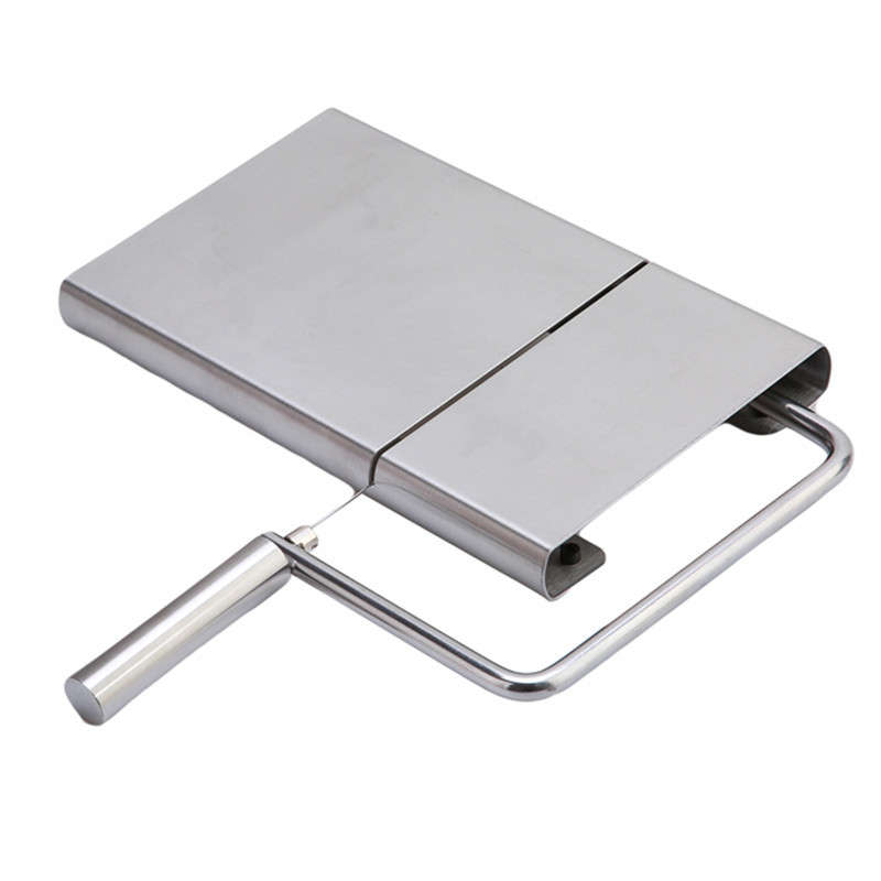 KCASA Stainless Steel Wire Cheese Slicer Butter Cutter Knife with Cheese Board Making Dessert Blade