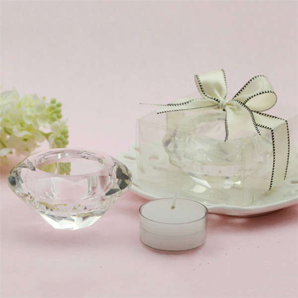 Glass Crystal Candelabra Candleholders Stand Tea Light Candle Stick Wedding