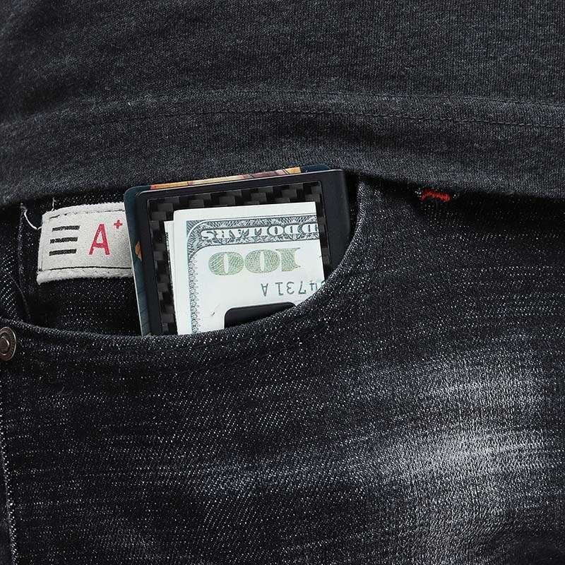 Carbon Fiber Flip Card Holder Credit Card Holder EDC Gadget